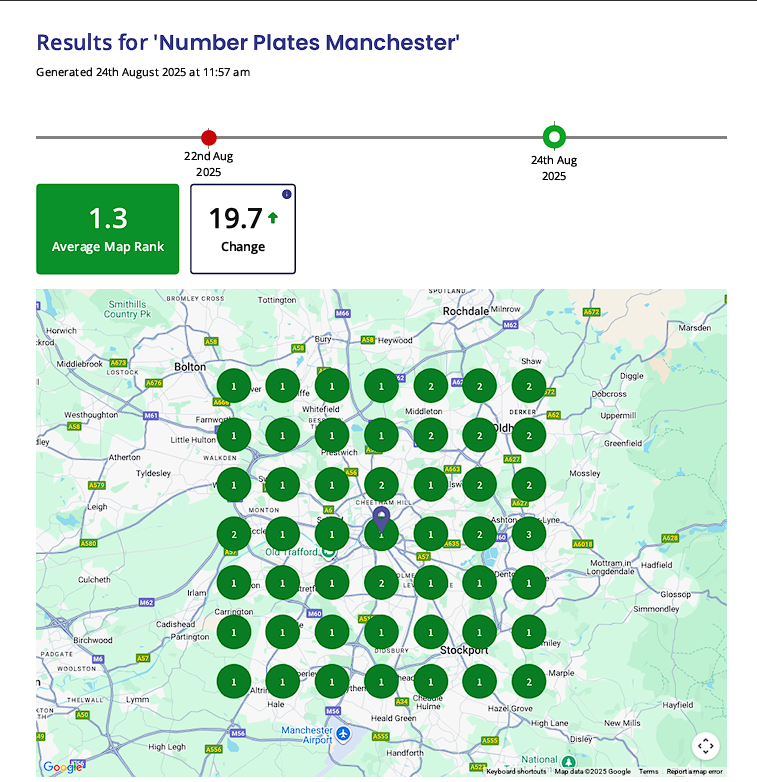 Number Plates Manchester ranking increase